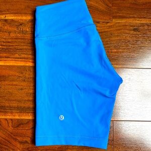 Lululemon align HR shorts CAN/US, 10,  Poolside blue, 6” inseam. Worn once.